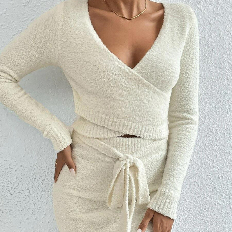 Knitted Two-piece Set Suit