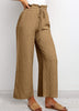 Elastic Waistband Lace-up Pants