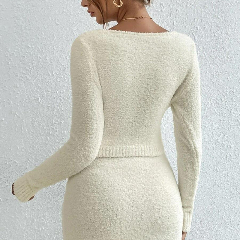 Knitted Two-piece Set Suit