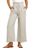 Elastic Waistband Lace-up Pants