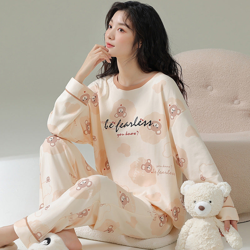 Long Sleeve Cute Cartoon Casual Home wear