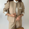 Color Matching Women's Suit