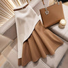 Women's Brown Contrast Skirt