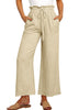 Elastic Waistband Lace-up Pants