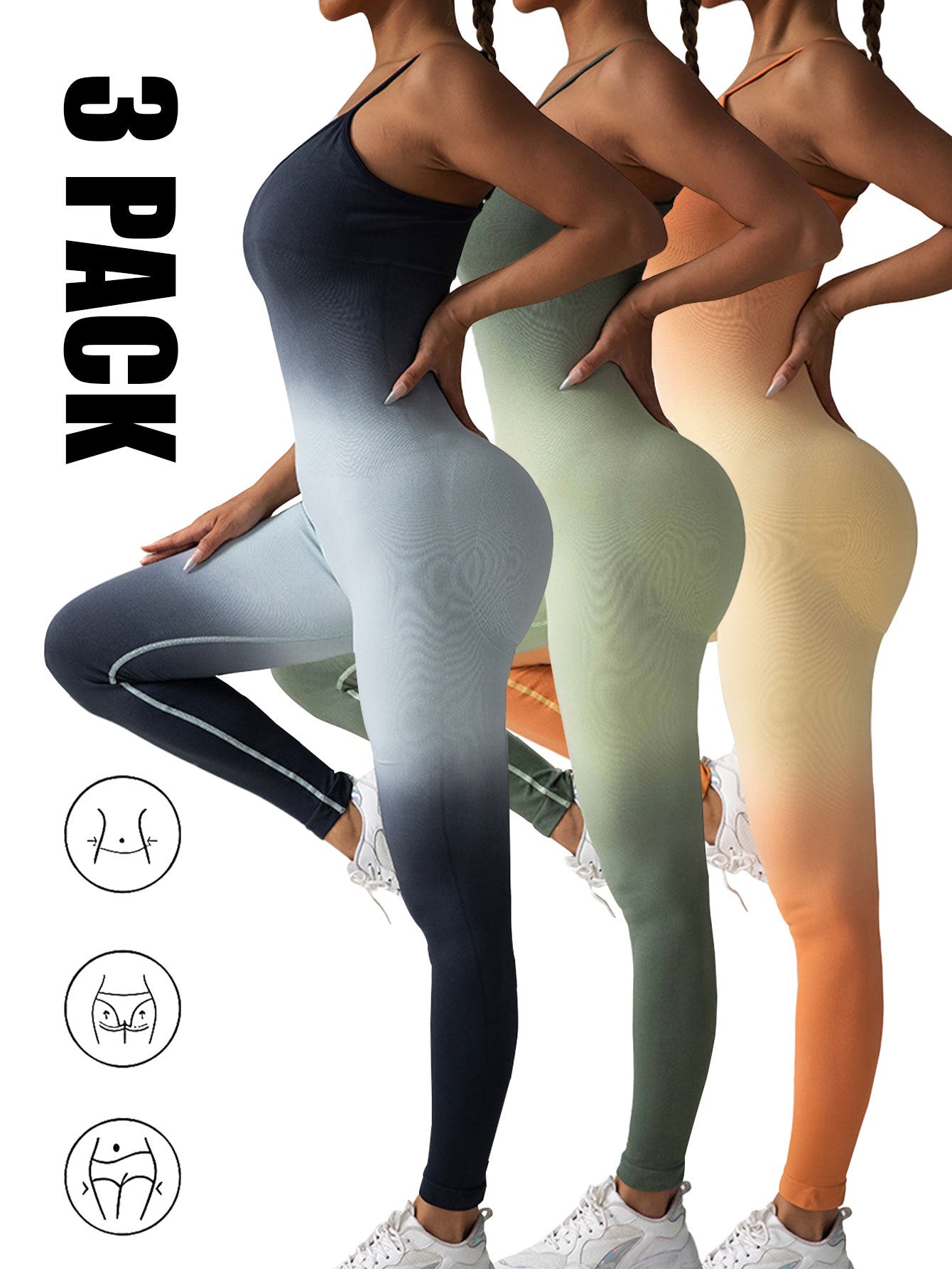 3 Pack Workout Jumpsuit