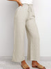 Elastic Waistband Lace-up Pants