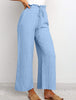 Elastic Waistband Lace-up Pants