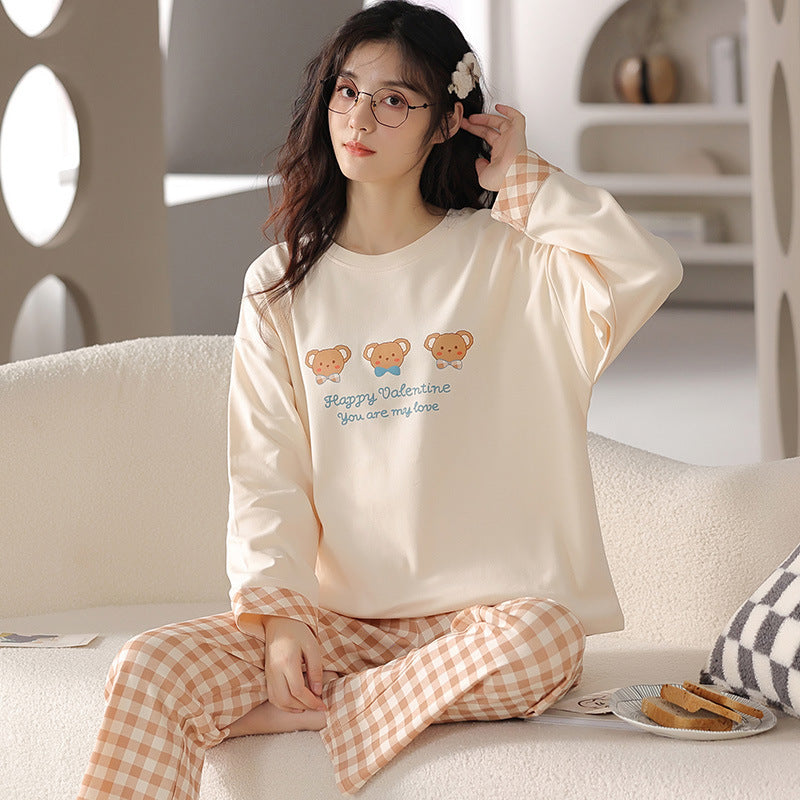 Long Sleeve Cute Cartoon Casual Home wear