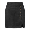 High Waist Metal Buckle Skirt