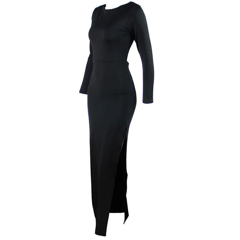 Long Sleeve Women's Round Neck Dress