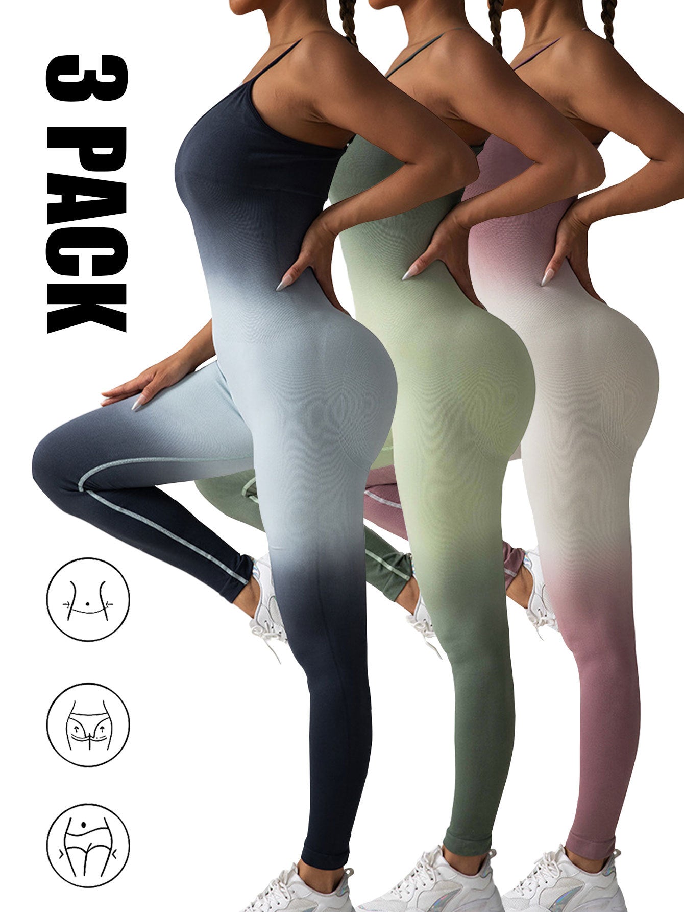 3 Pack Workout Jumpsuit