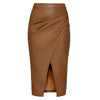 Slim Leather Skirt