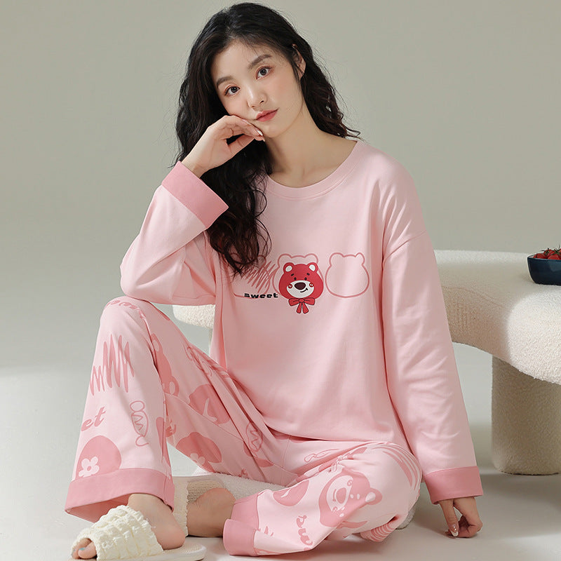 Long Sleeve Cute Cartoon Casual Home wear