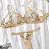 Embroidered Floral Sling Underwear Set