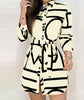 Long Sleeve Print Dress