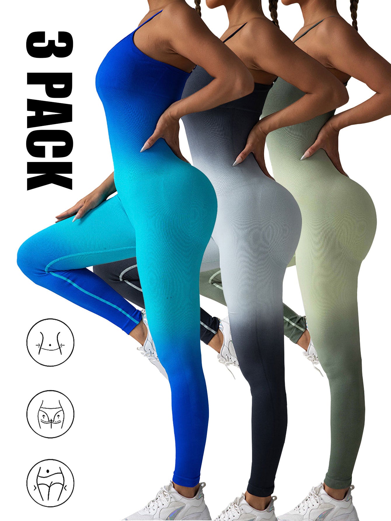 3 Pack Workout Jumpsuit