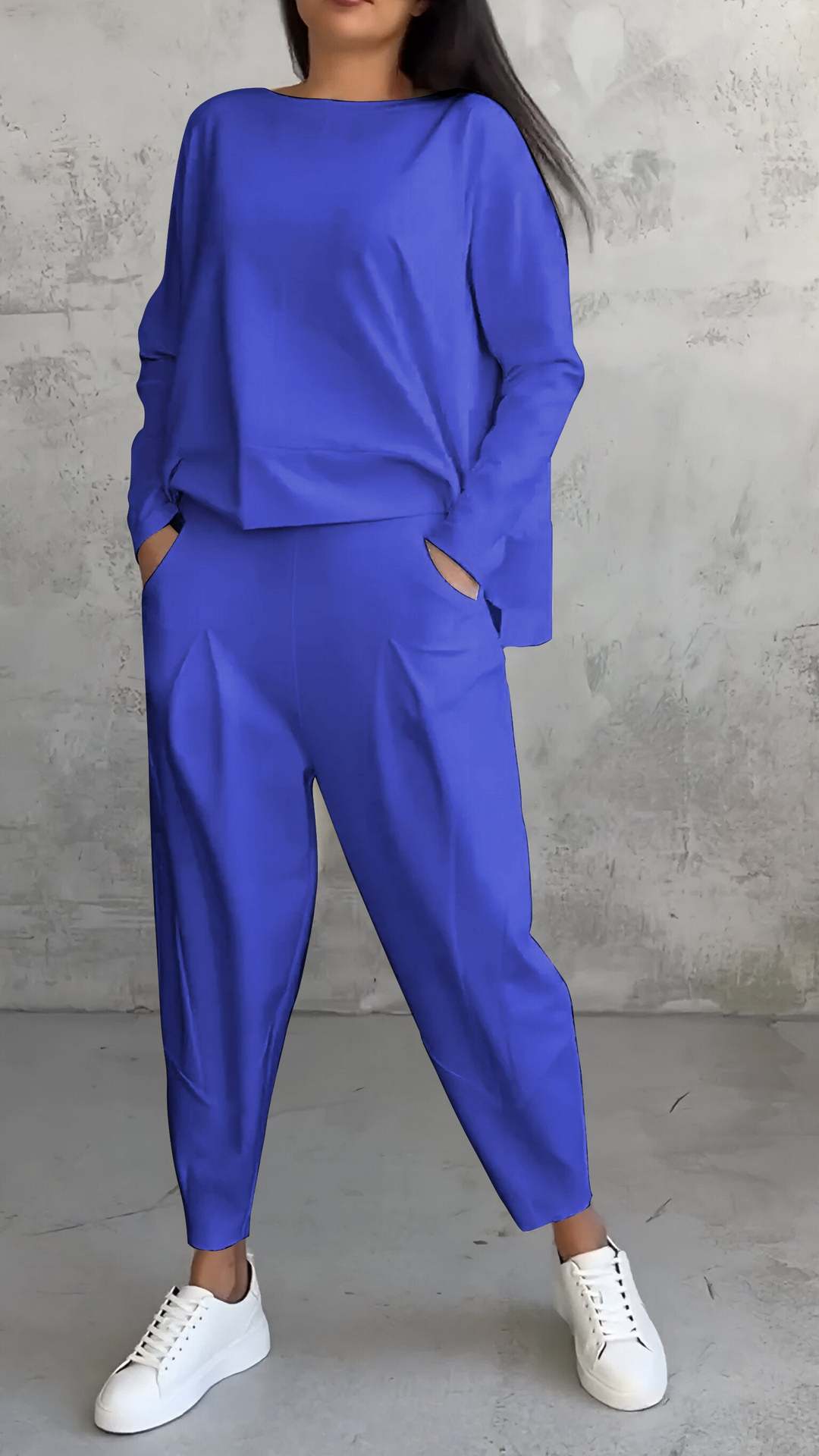 Long-sleeved Sweater Harem Pants Suit