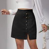 High Waist Metal Buckle Skirt