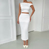 Pleated Sleeveless Sheath Suit