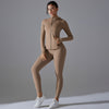 Brocade Zipper Fitness Suit