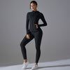 Brocade Zipper Fitness Suit