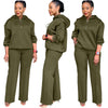 Women's Loose Hooded Drawstring Suit