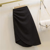 Pleated High Waist Slimming Sheath Skirt