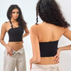 Midriff-baring One Shoulder Halter neck Vest