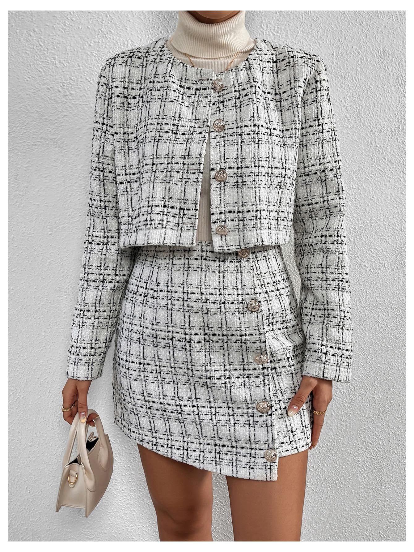 Jacket Half Body Skirt Outfit