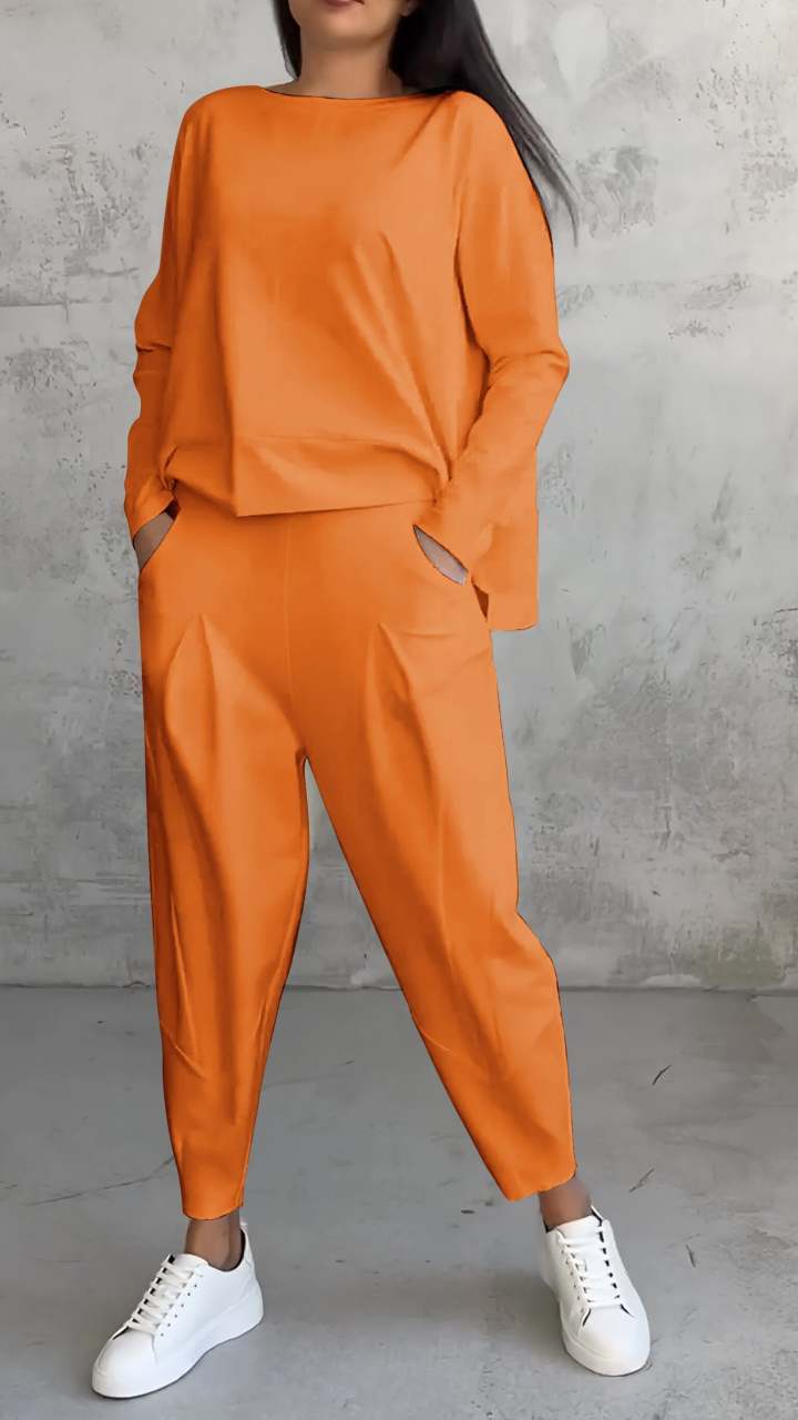 Long-sleeved Sweater Harem Pants Suit