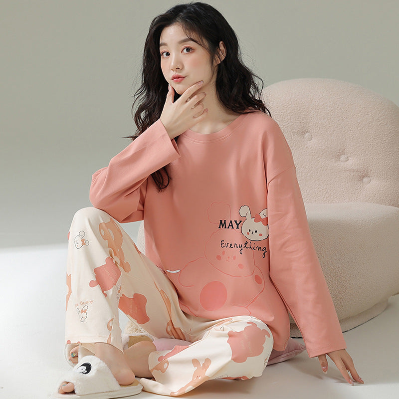 Long Sleeve Cute Cartoon Casual Home wear