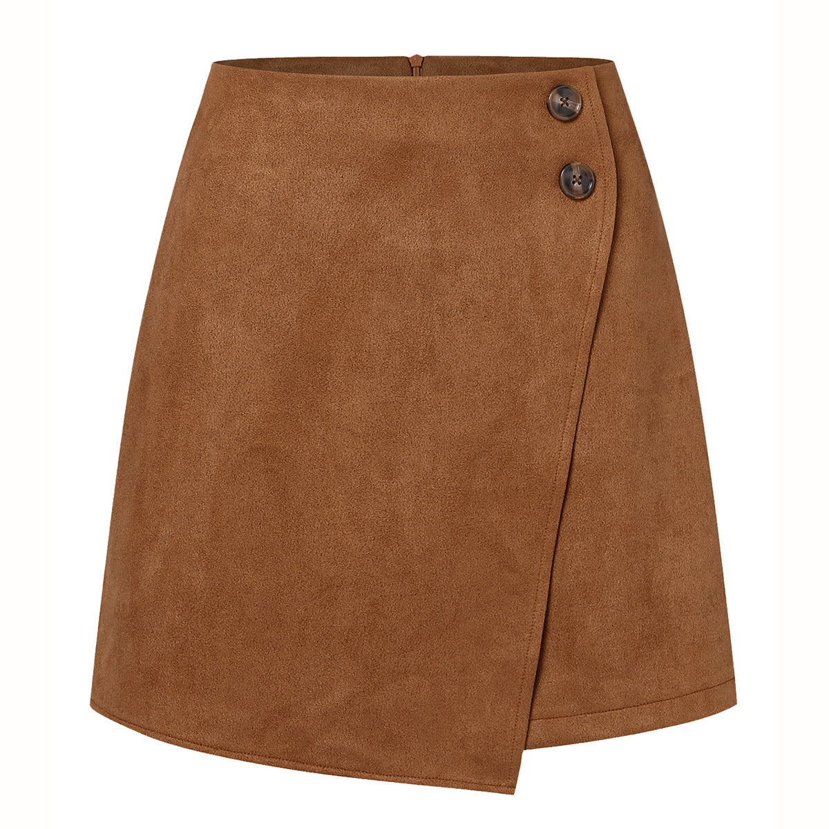 Suede Irregular Skirt